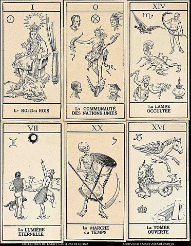 Belgian Tarot Card from 1945: Nouveau Tarot Astrologique