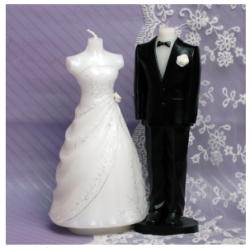 Wedding cake topper candle love spell